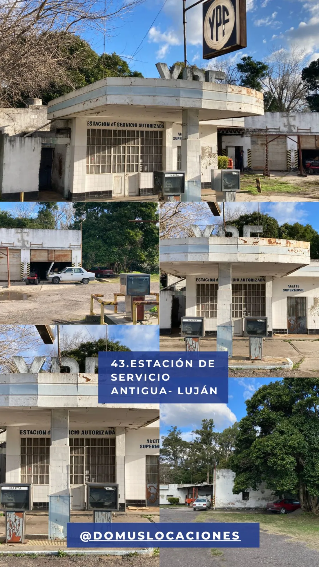 Estación de servicio antigua,abandonada- Luján